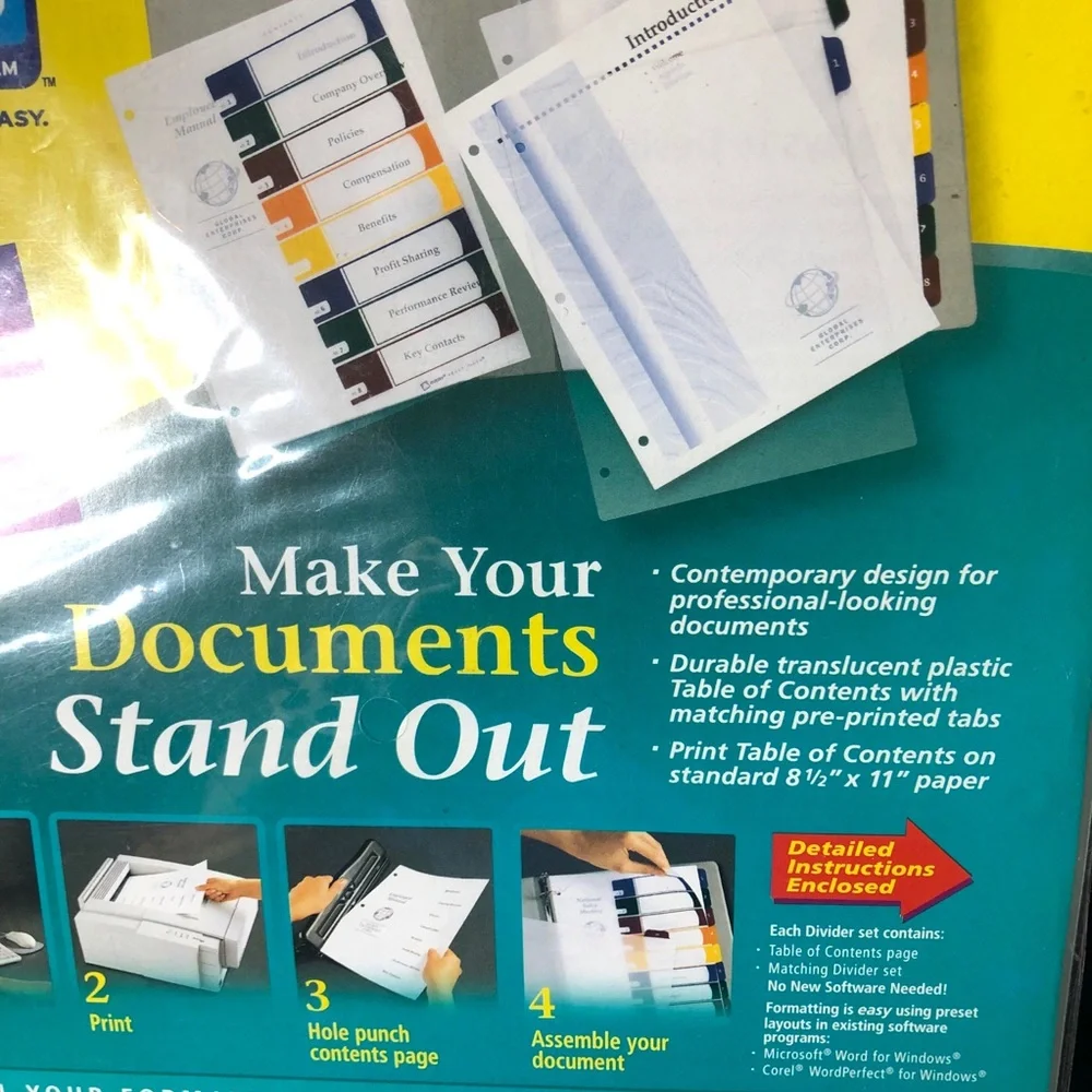 Avery Translucent Table of Contents Dividers - Multicolor